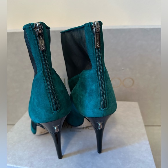 Jimmy choo Sioux 100 mesh-paneled leather ankle boots - Picture 5 of 12